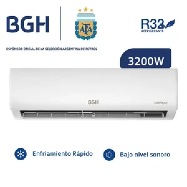 Aire Acondicionado bgh on-off 3200 watts 2800 frigorias